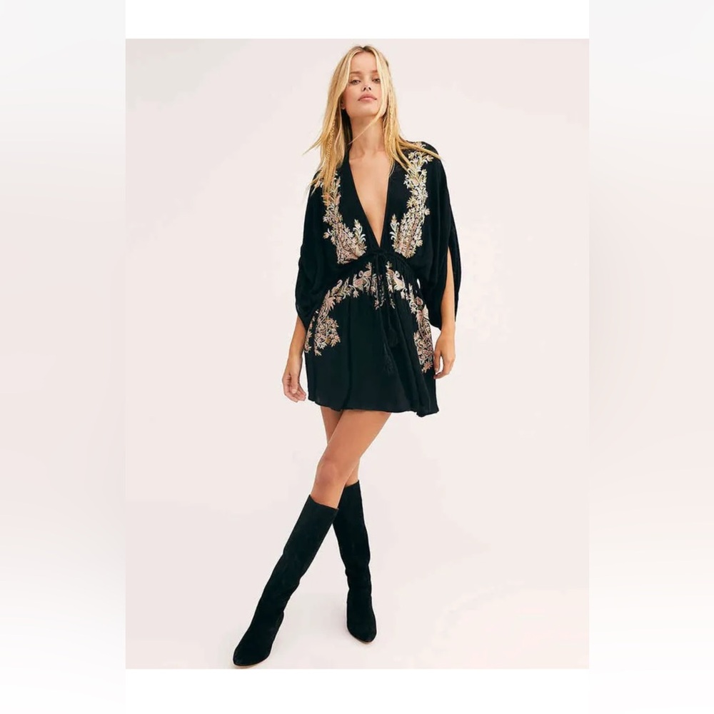 Free People Embroidered Mini Dress - NWOT